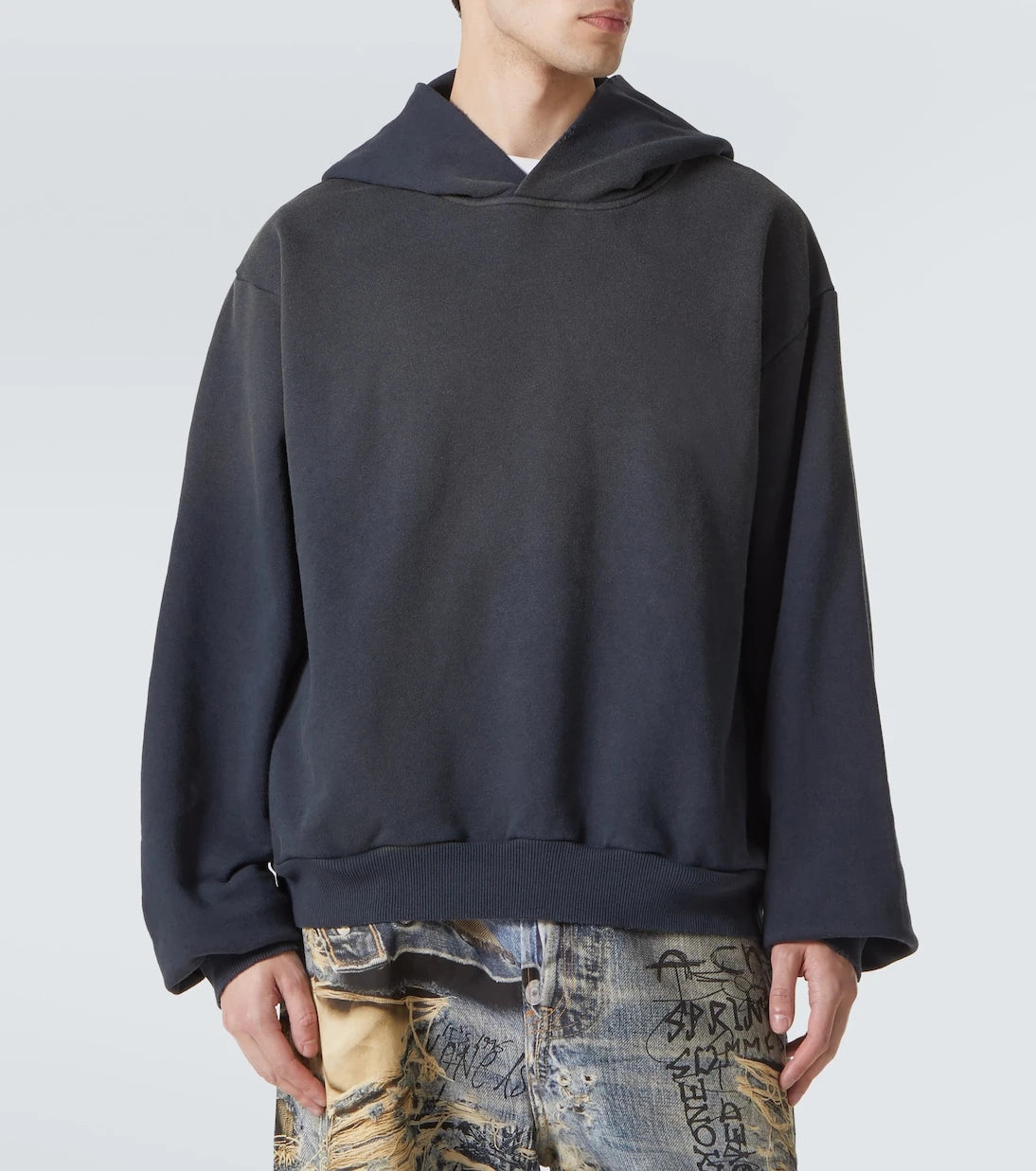 Acne Studios - Logolu pamuklu kapüşonlu sweatshirt