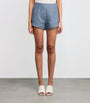 Posse Blue Linen Thea Tailored Shorts