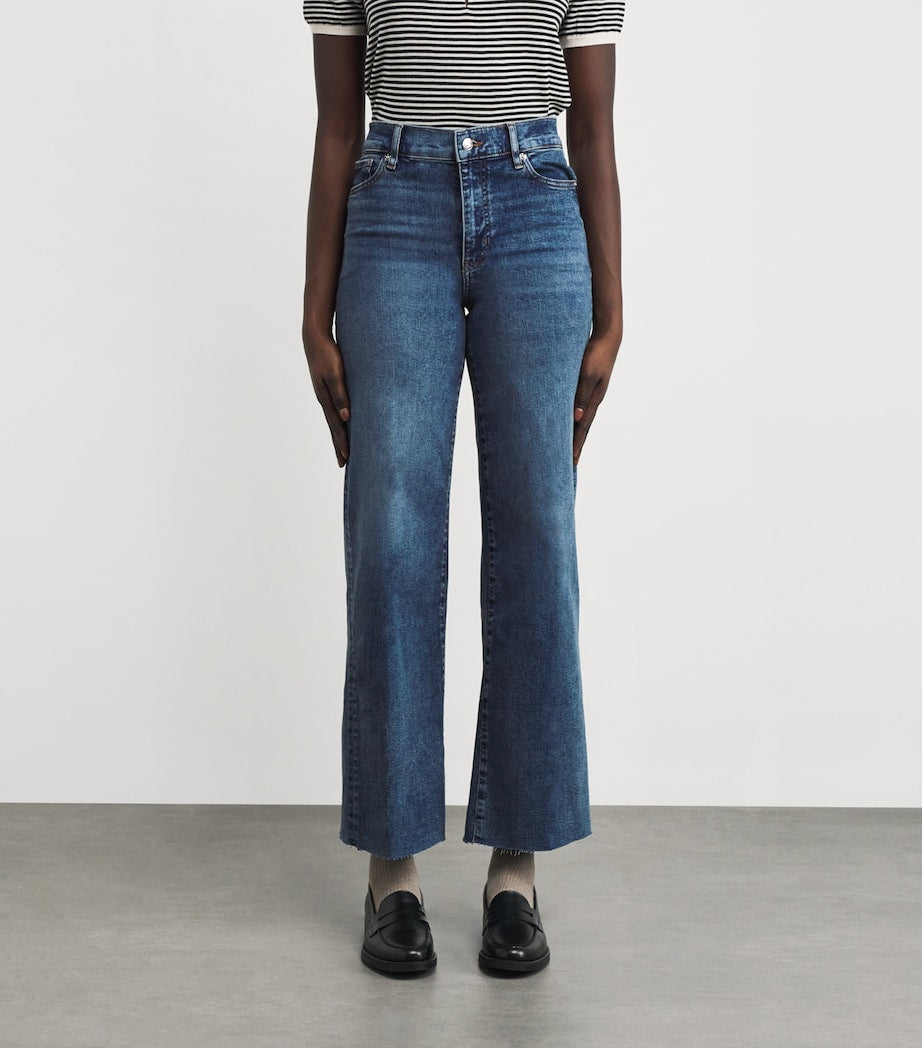 FRAME Blue Le Slim Palazzo Wide-Leg Jeans