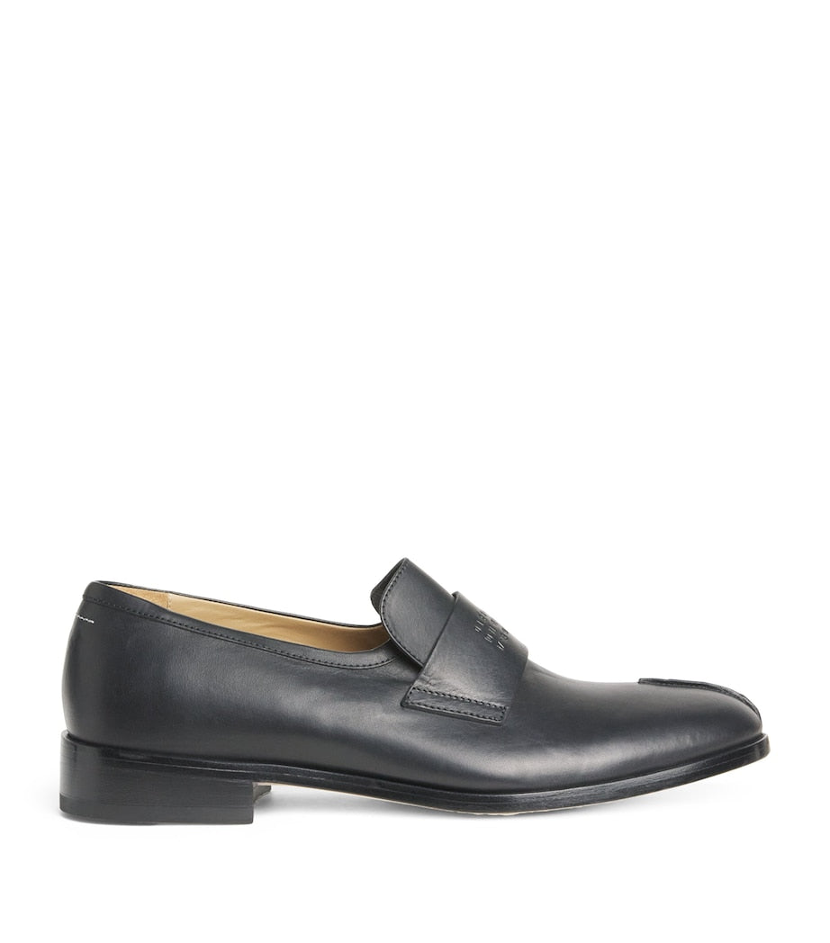 Leather Debossed Logo Loafers