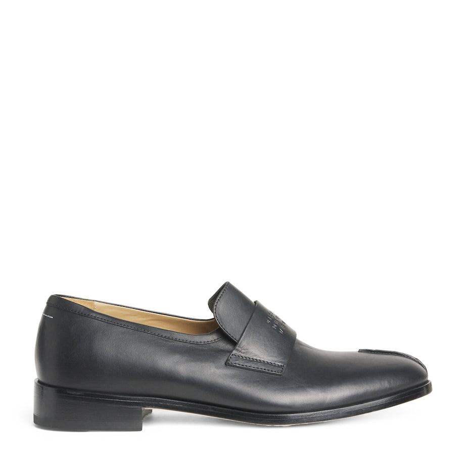 Leather Debossed Logo Loafers