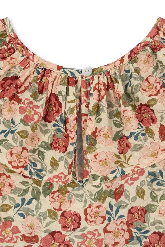 Konges Sløjd BELLA FRILL DRESS GOTS Çocuk Pamuk Elbise