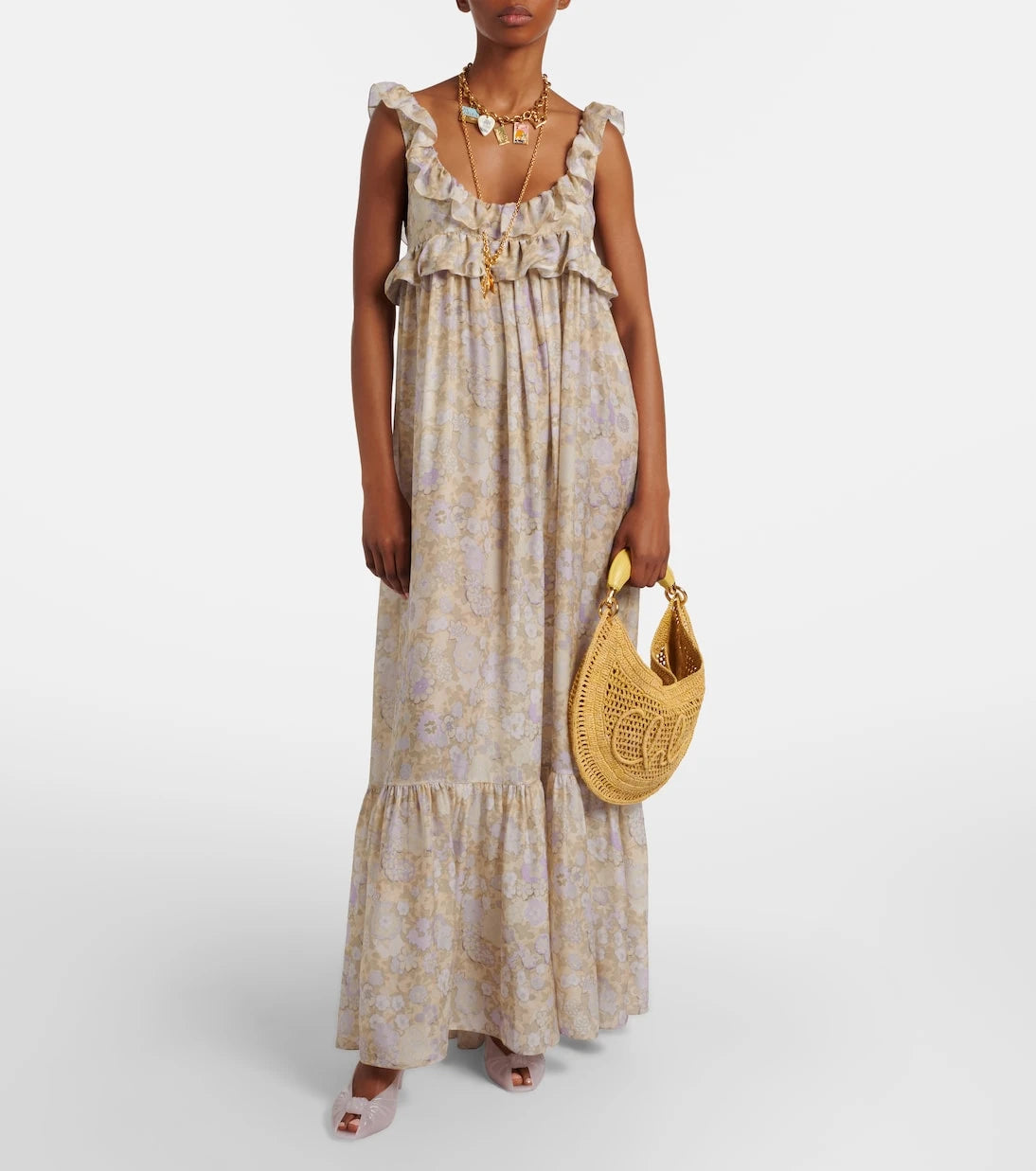 Chloé - Summer Banana raffia shoulder bag