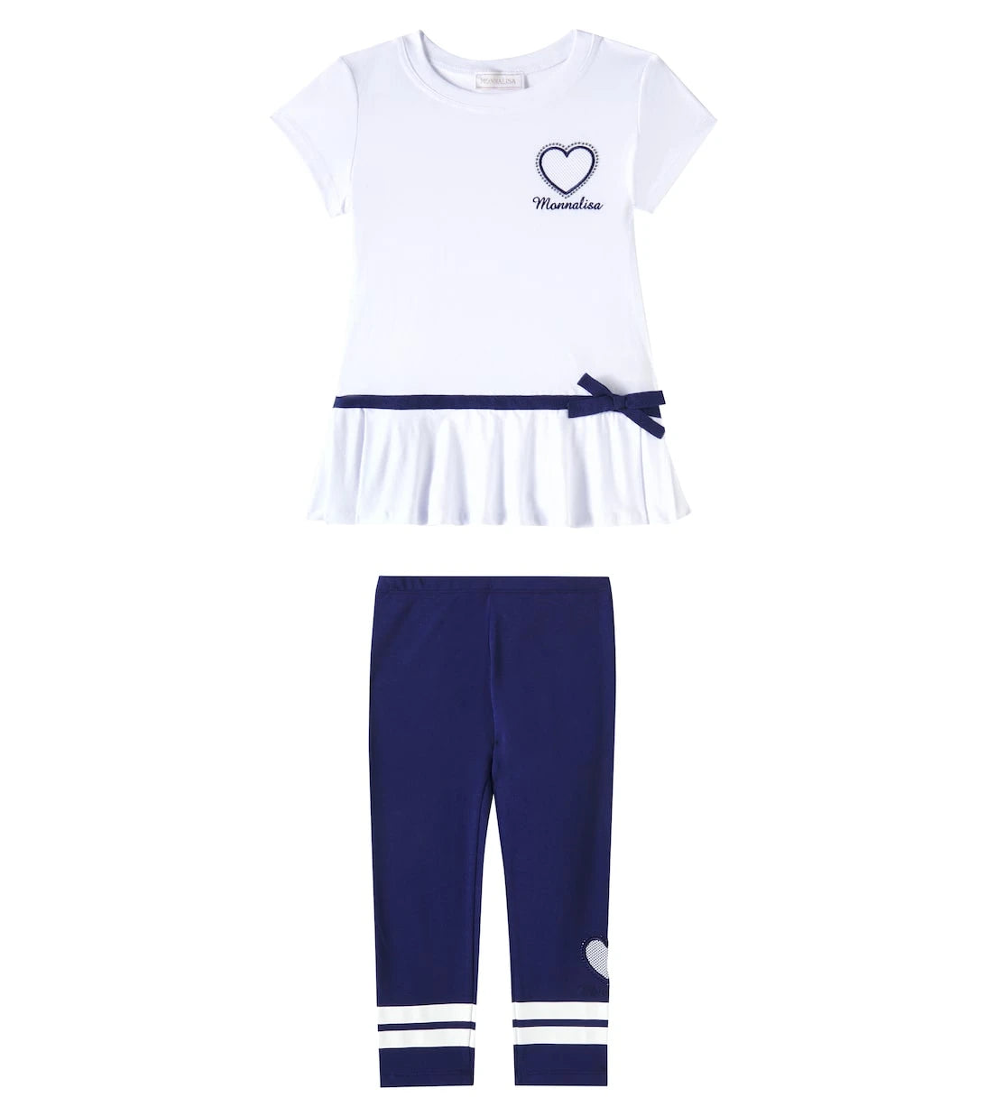 Monnalisa - Cotton jersey top and leggings set