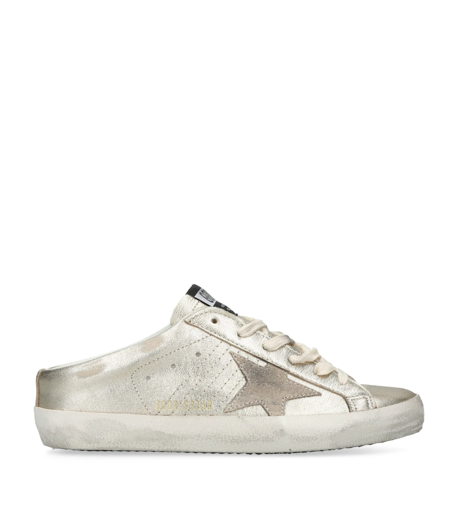 Gold Leather Super Star Sabot Low-Top Sneakers