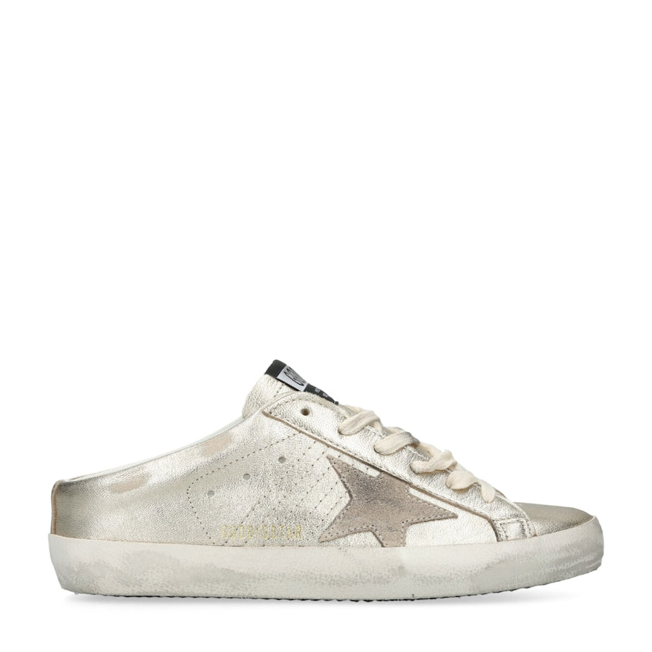 Gold Leather Super Star Sabot Low-Top Sneakers