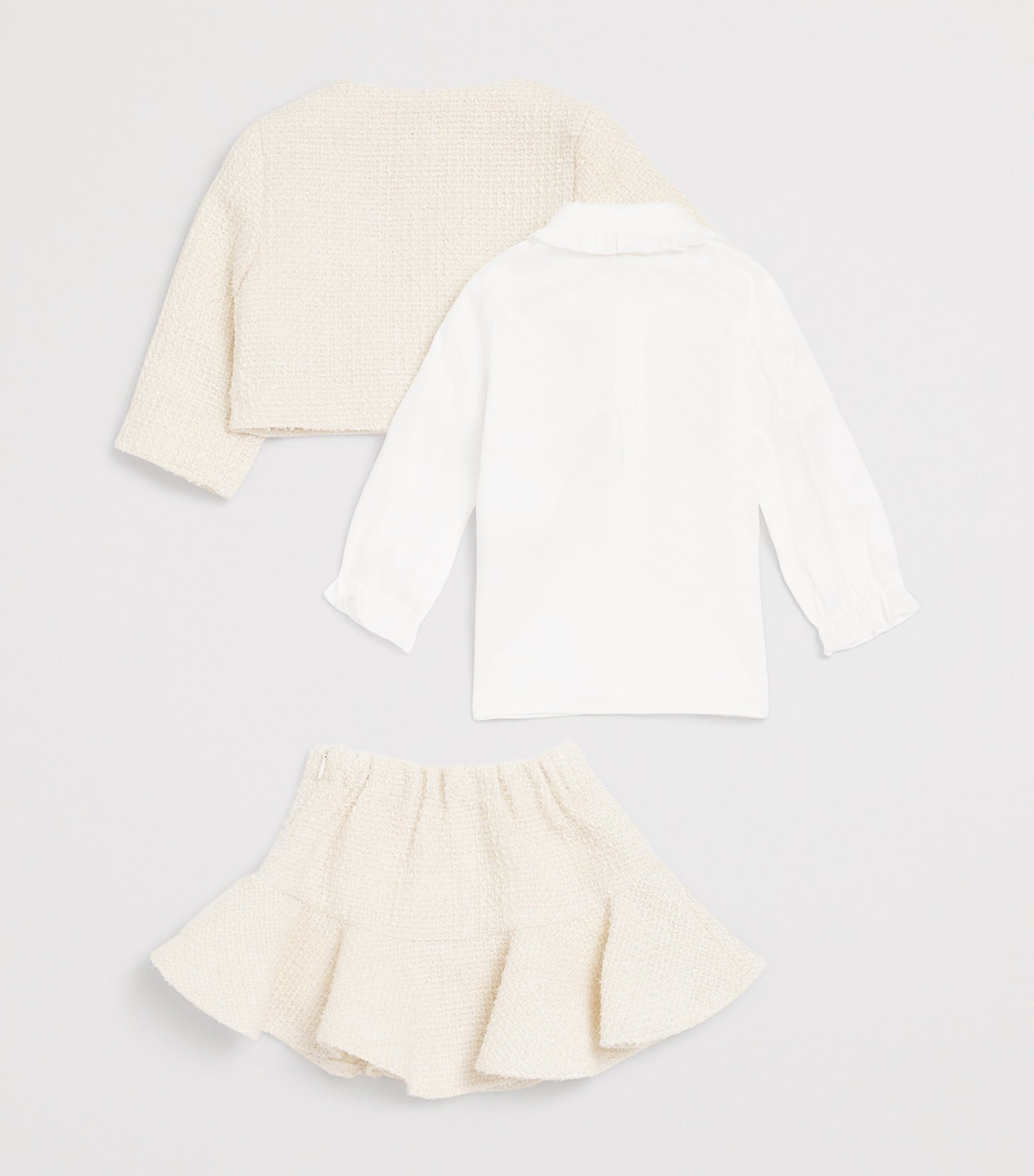 Tweed Jacket, Shirt and Skirt Set (3-24 Months)