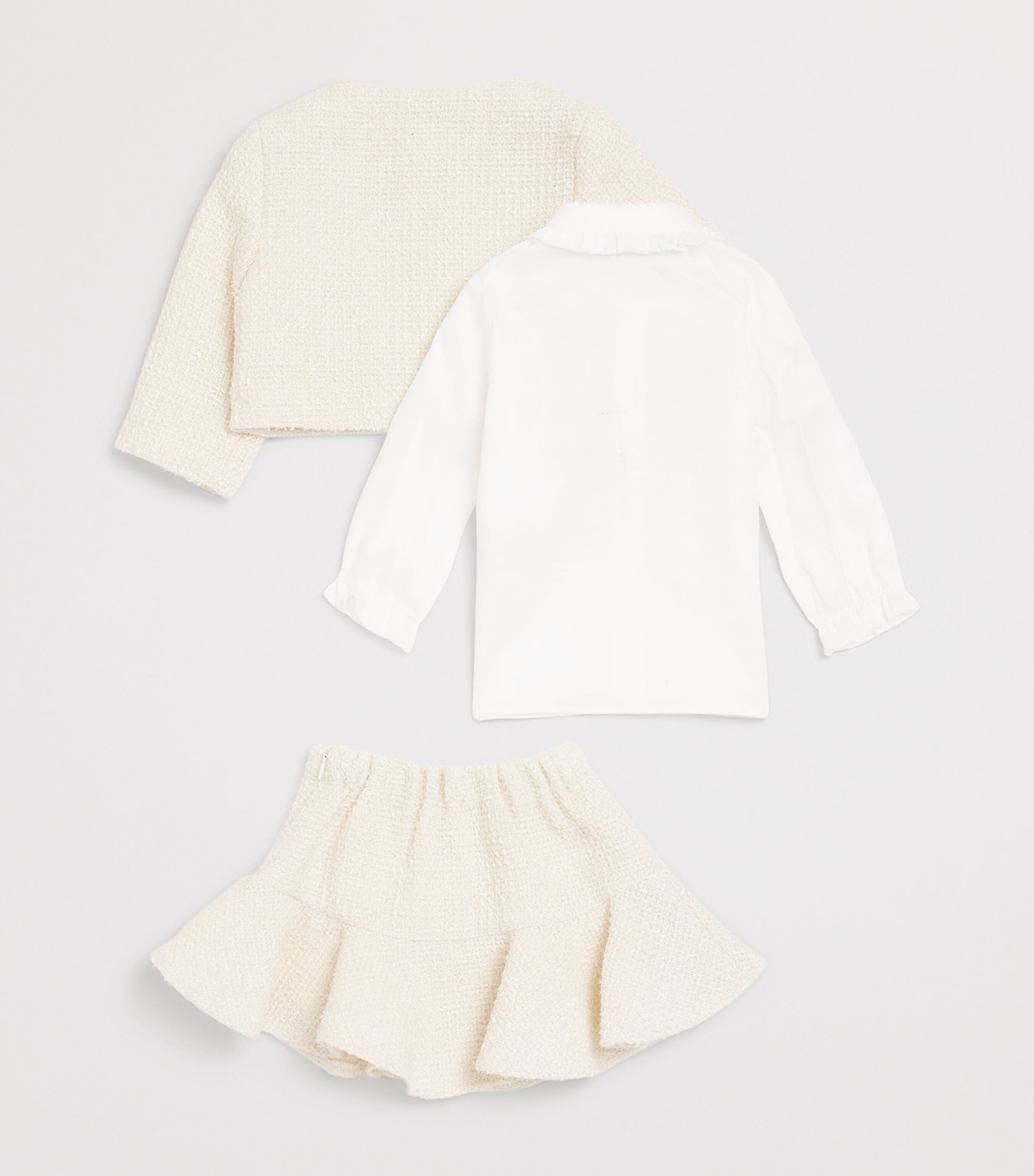 Tweed Jacket, Shirt and Skirt Set (3-24 Months)