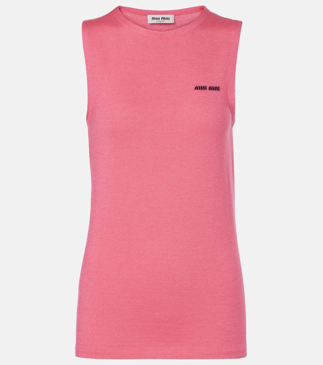 Miu Miu - Logo cashmere and silk top