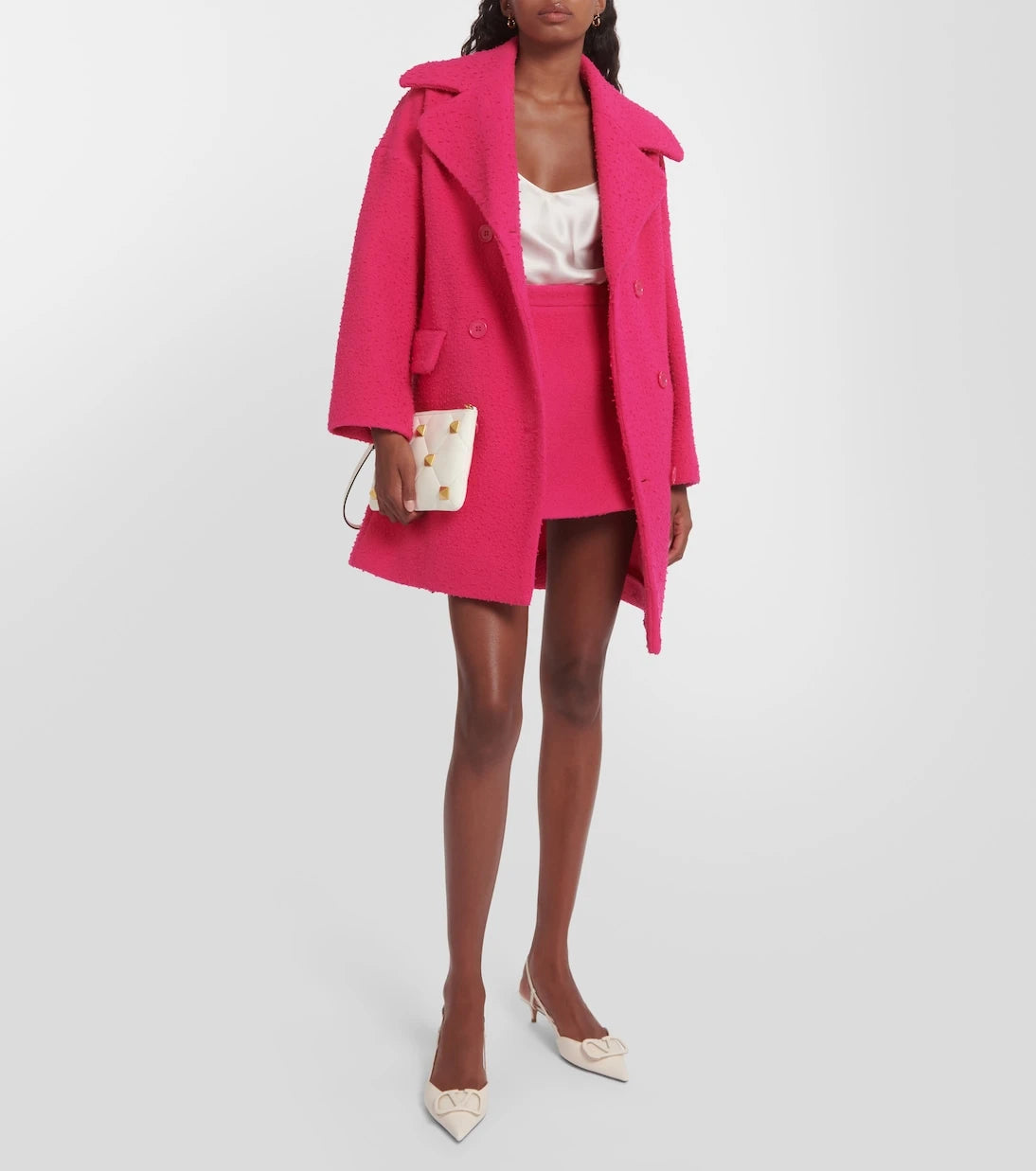 REDValentino - تنورة قصيرة من صوف الفيرجن