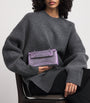 Analeena Purple Lizard Skin Top-Handle Bag