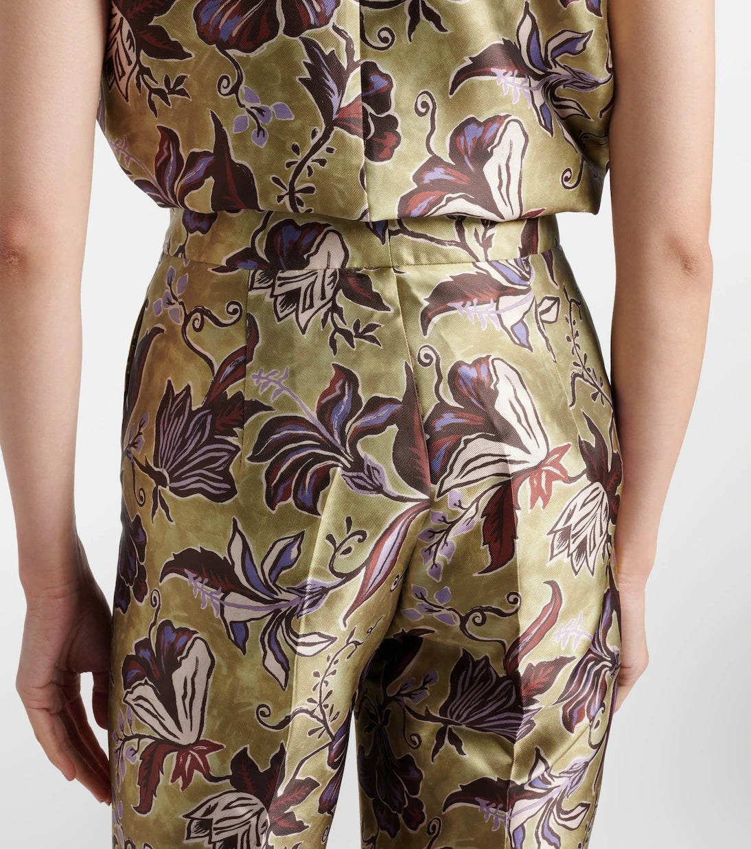 Alémais - Citron floral cropped pants
