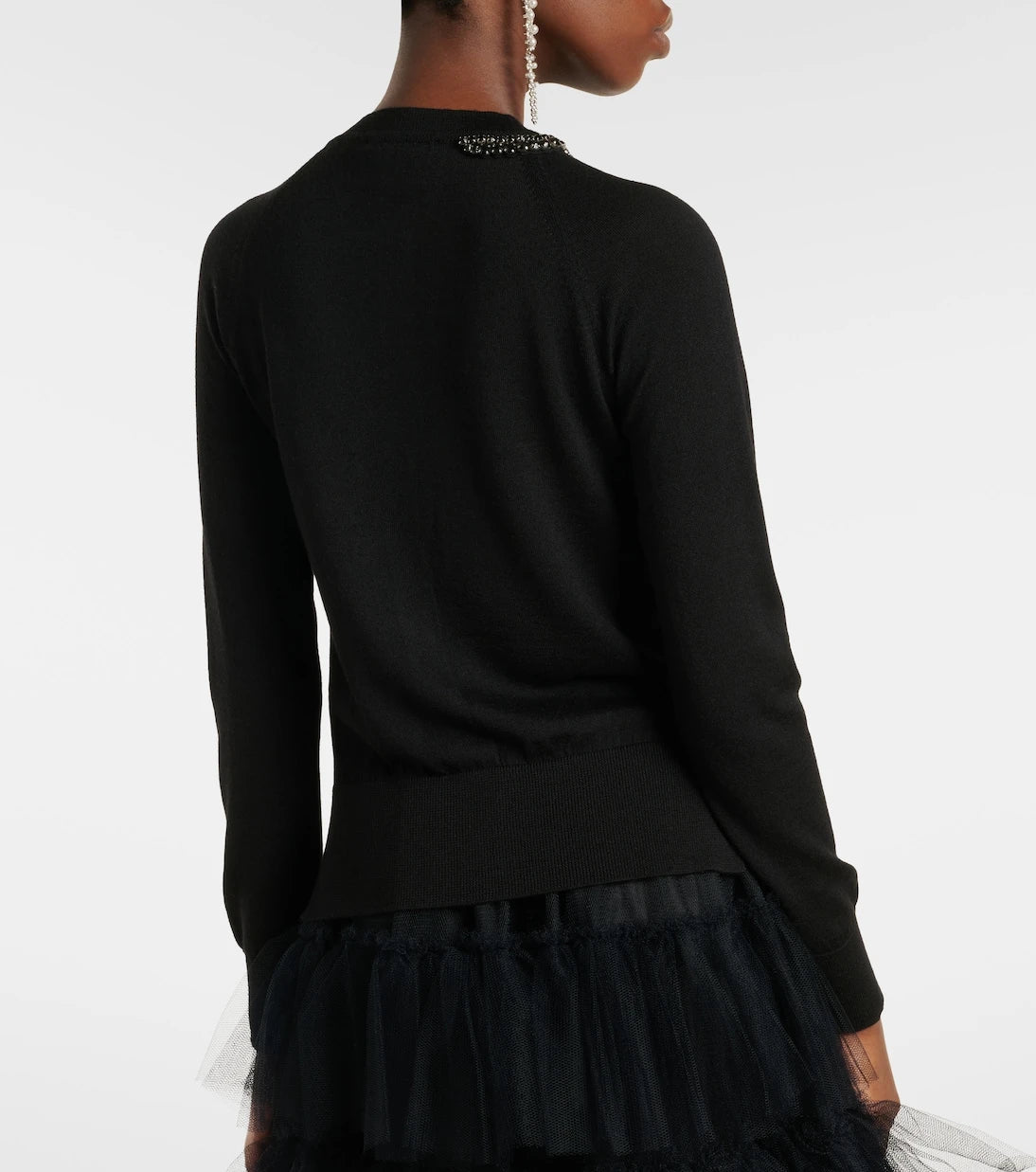 Simone Rocha - Embellished wool and silk cardigan