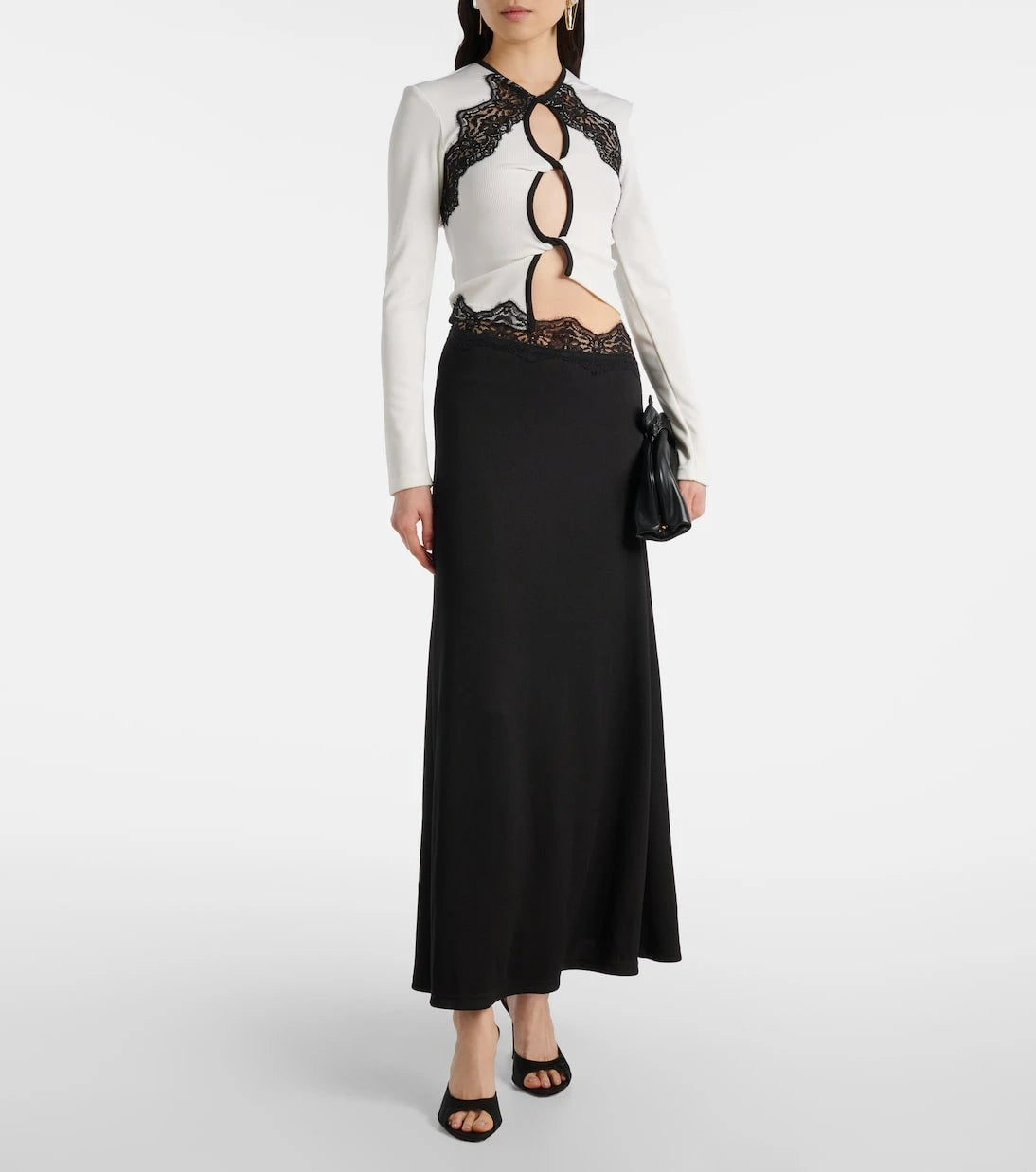 Christopher Esber - Lace-trimmed cutout maxi dress
