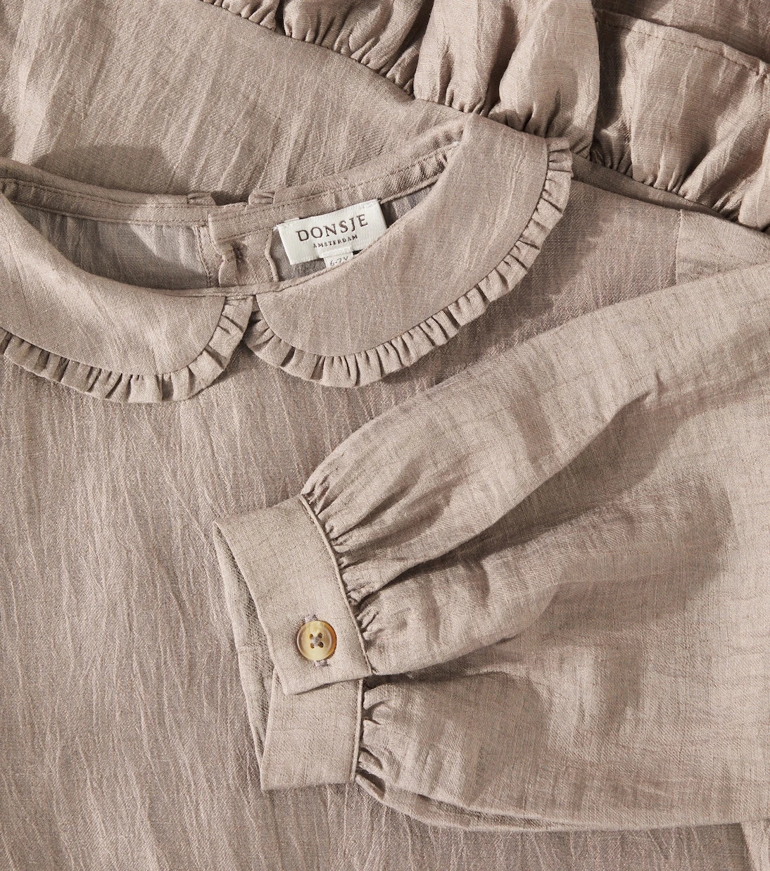 Donsje - Luus ruffled hemp-blend dress