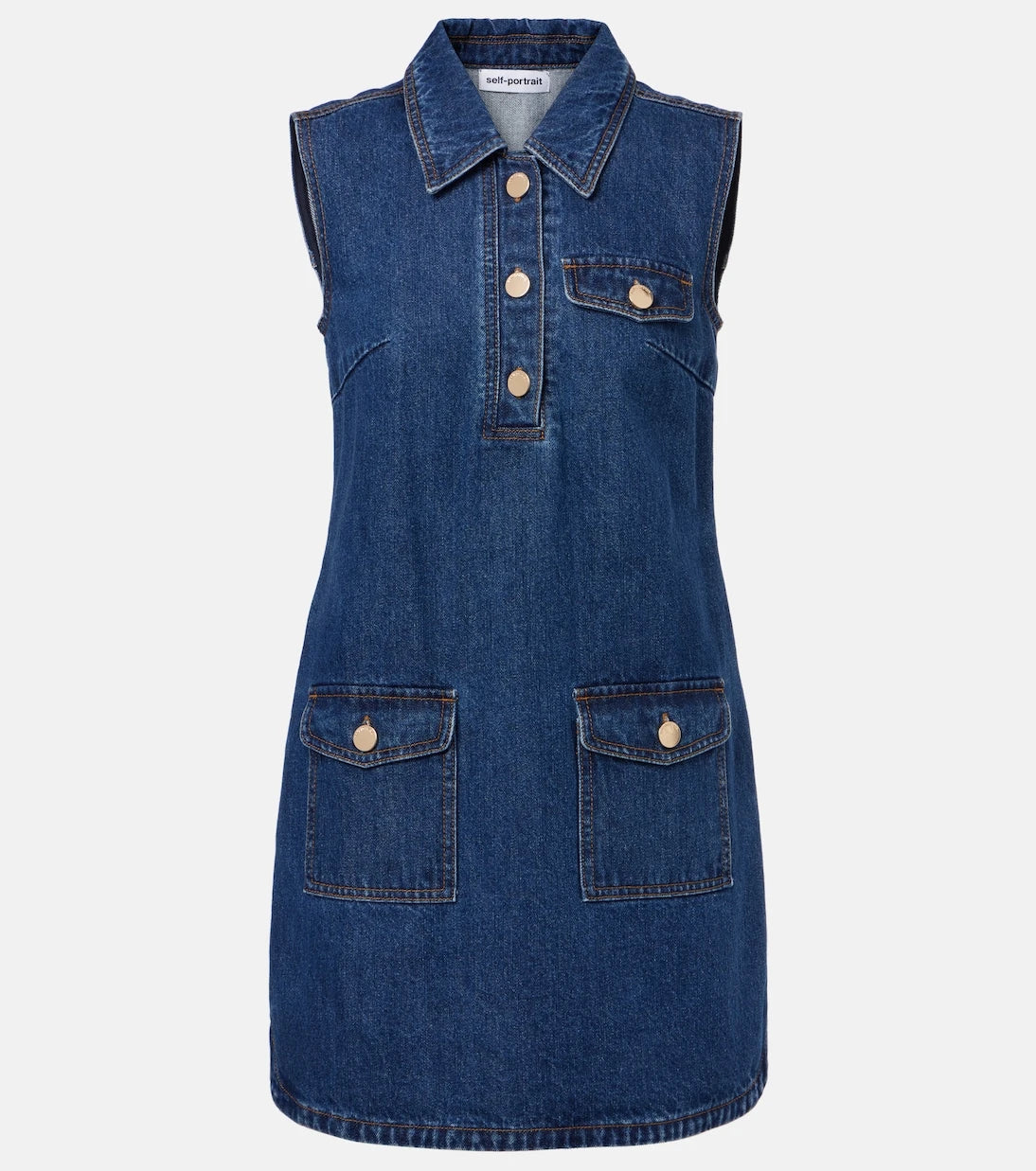 Self-Portrait - Denim minidress