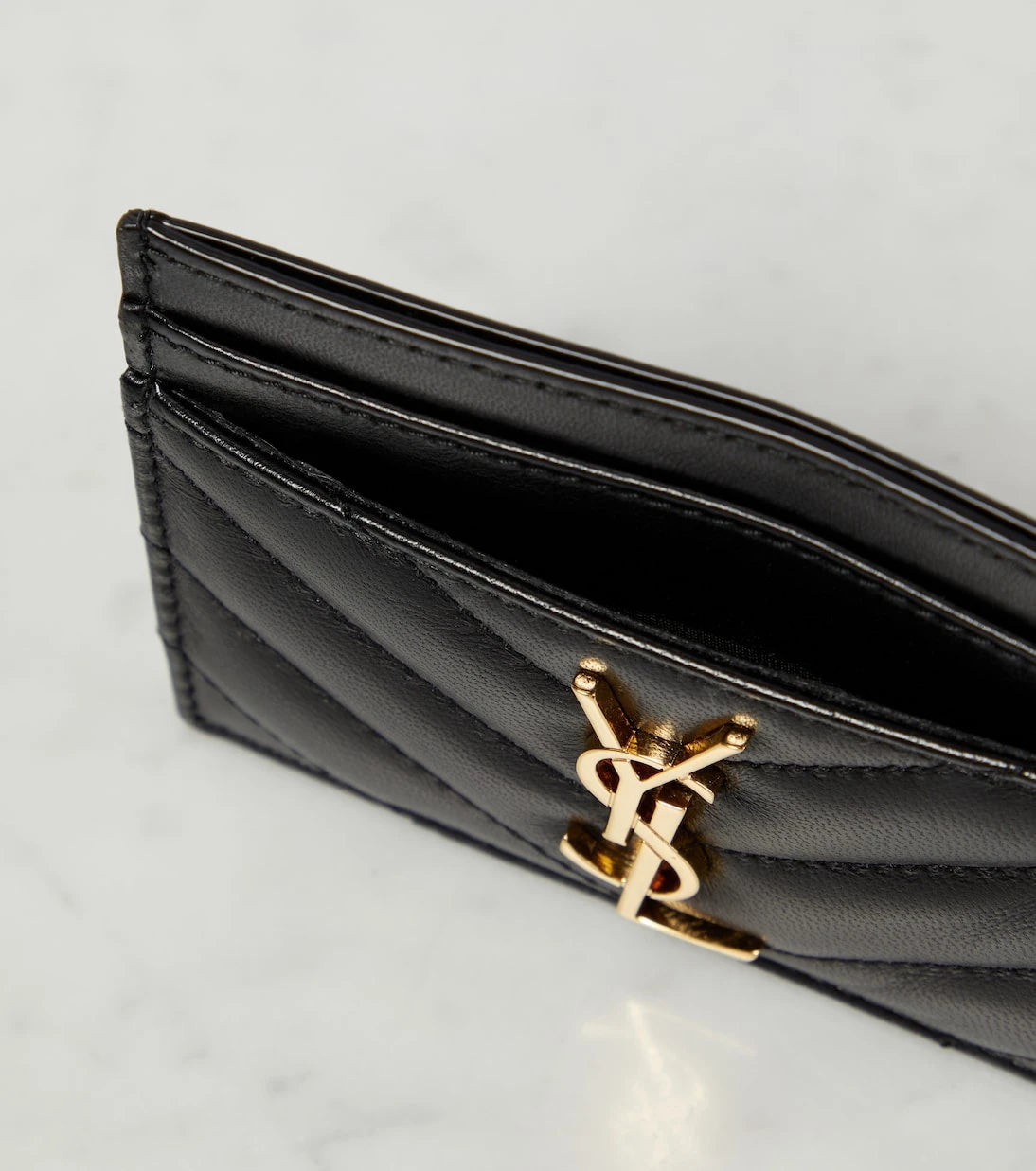 Saint Laurent - Cassandre matelassé leather card holder