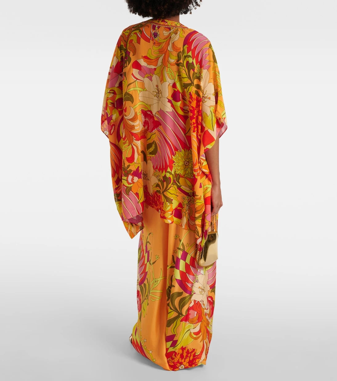 Camilla - Embellished floral silk beach dress