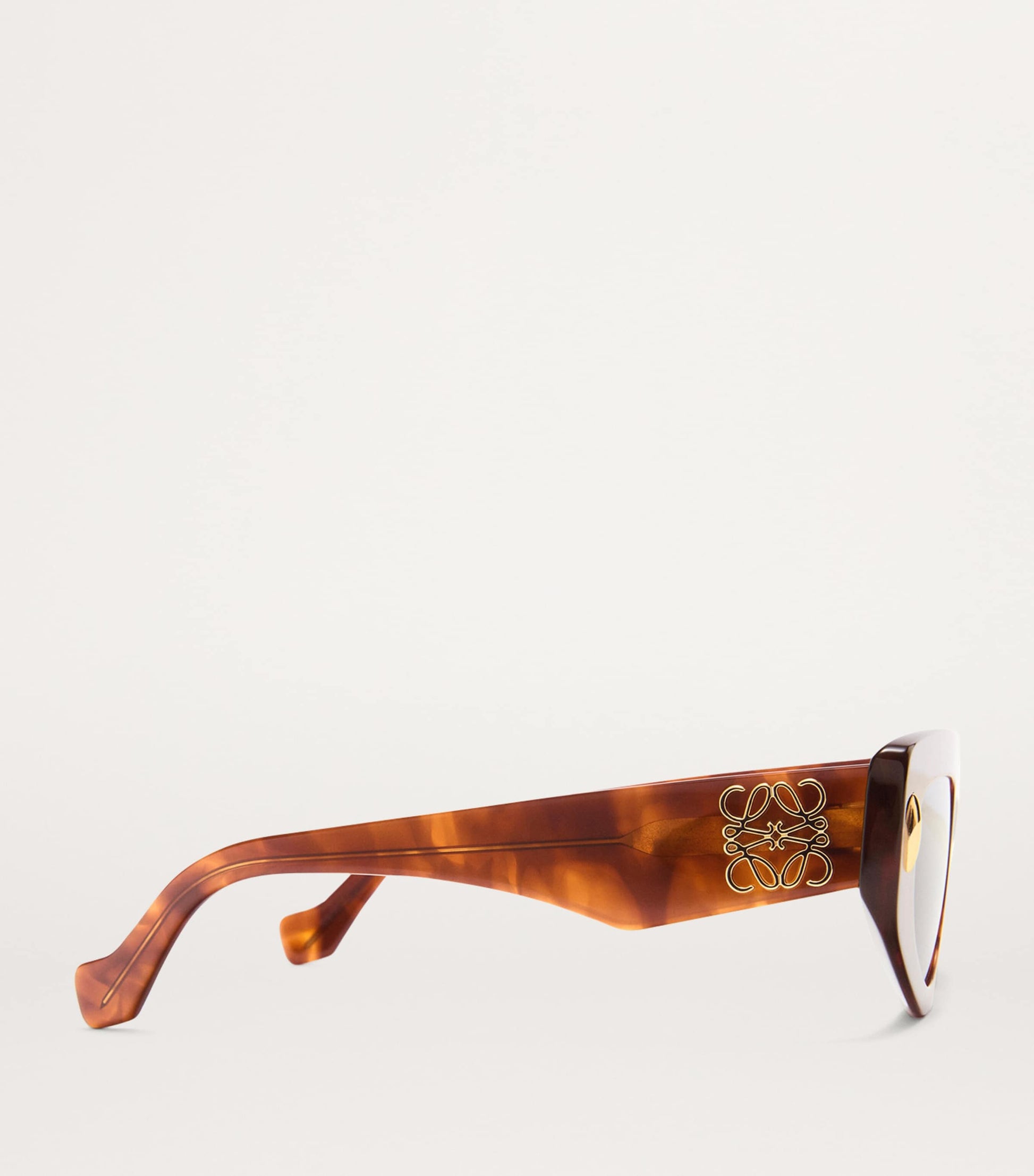 LOEWE Brown Small Acetate Butterfly Screen Sunglasses