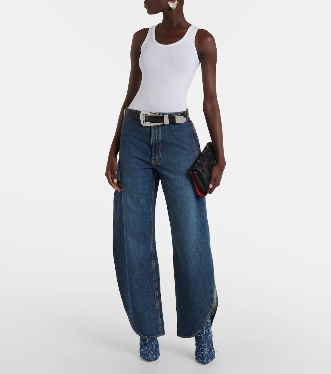 Christian Louboutin - So Kate 100 denim pumps