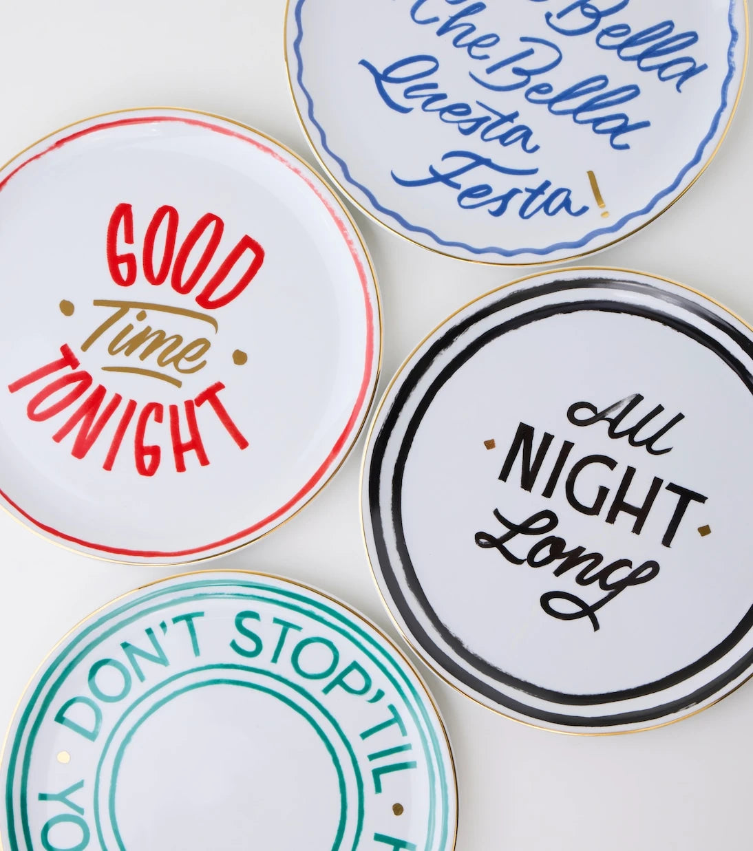 Bitossi - The Club set of 4 pizza plates