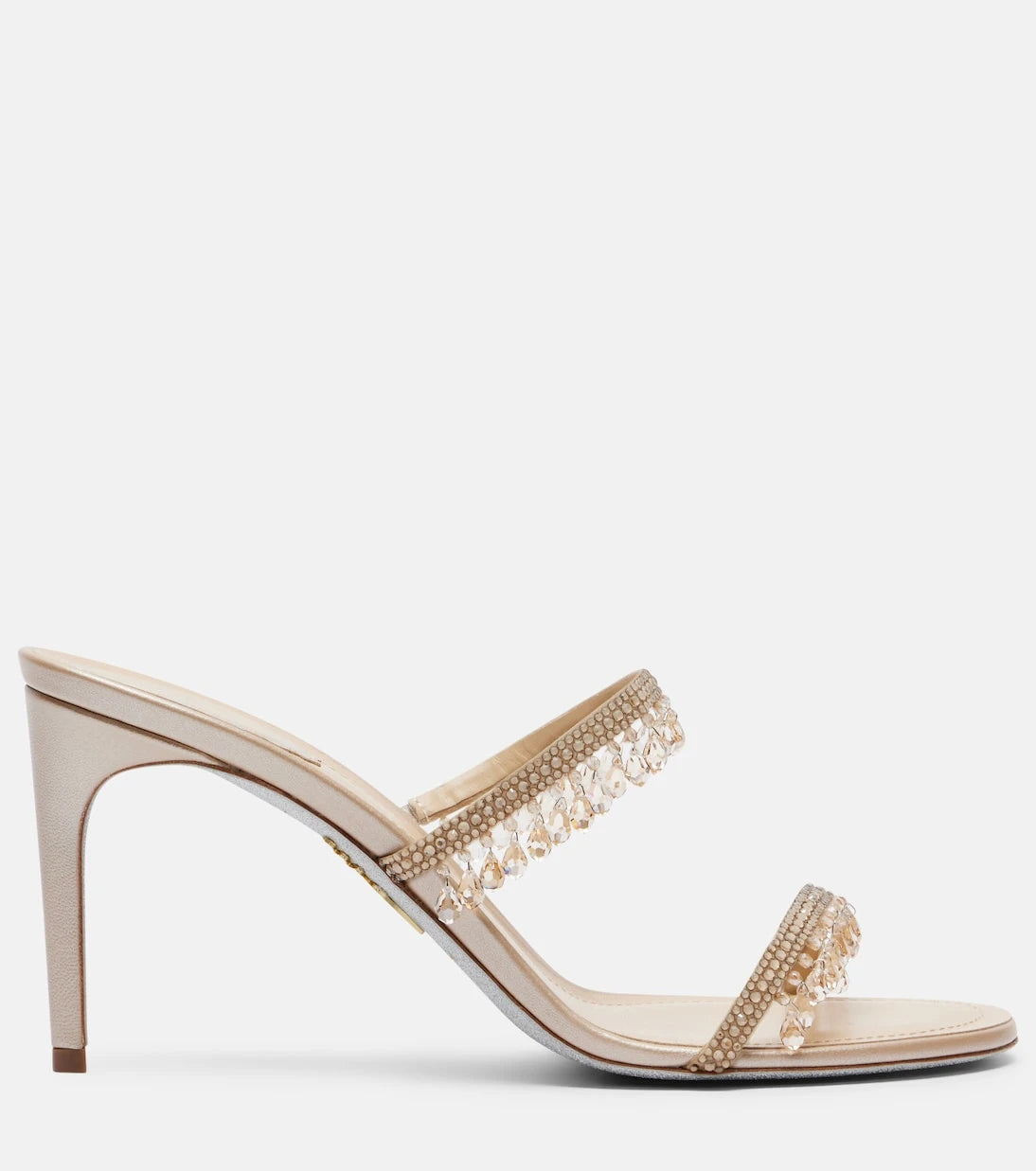 Rene Caovilla - Chandelier embellished satin sandals