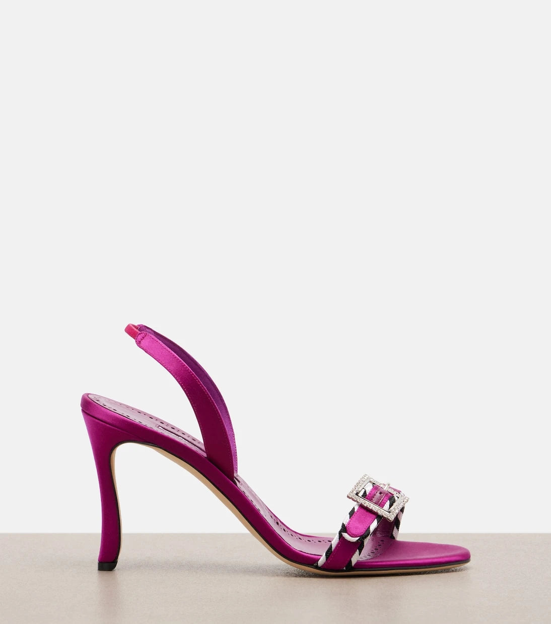 Manolo Blahnik - Sumbasan embellished satin sandals