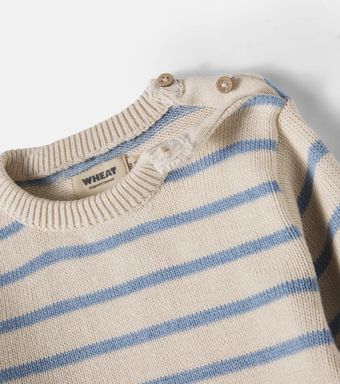Wheat - Baby Morgan striped cotton sweater
