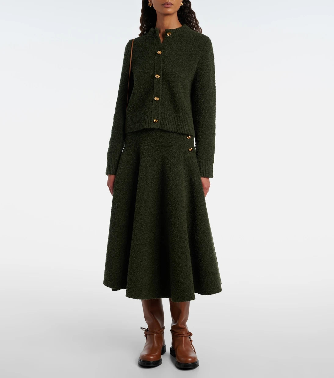 Bottega Veneta - Knot bouclé midi skirt