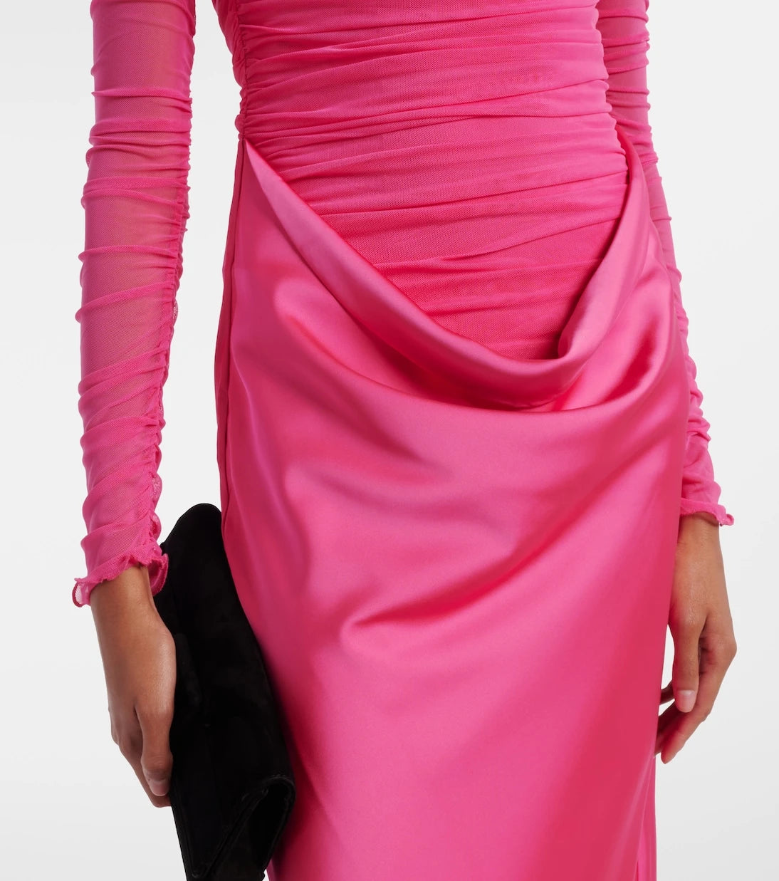 Rotate - Draped ruched gown