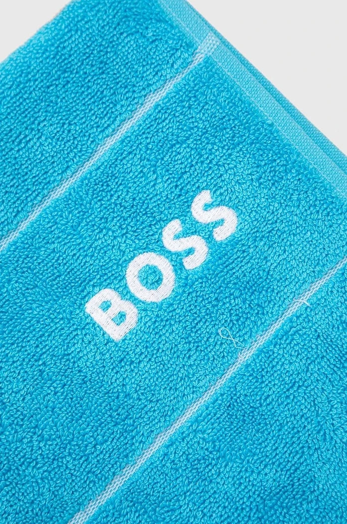 Малка памучна кърпа BOSS Plain River Blue 50 x 100 cm