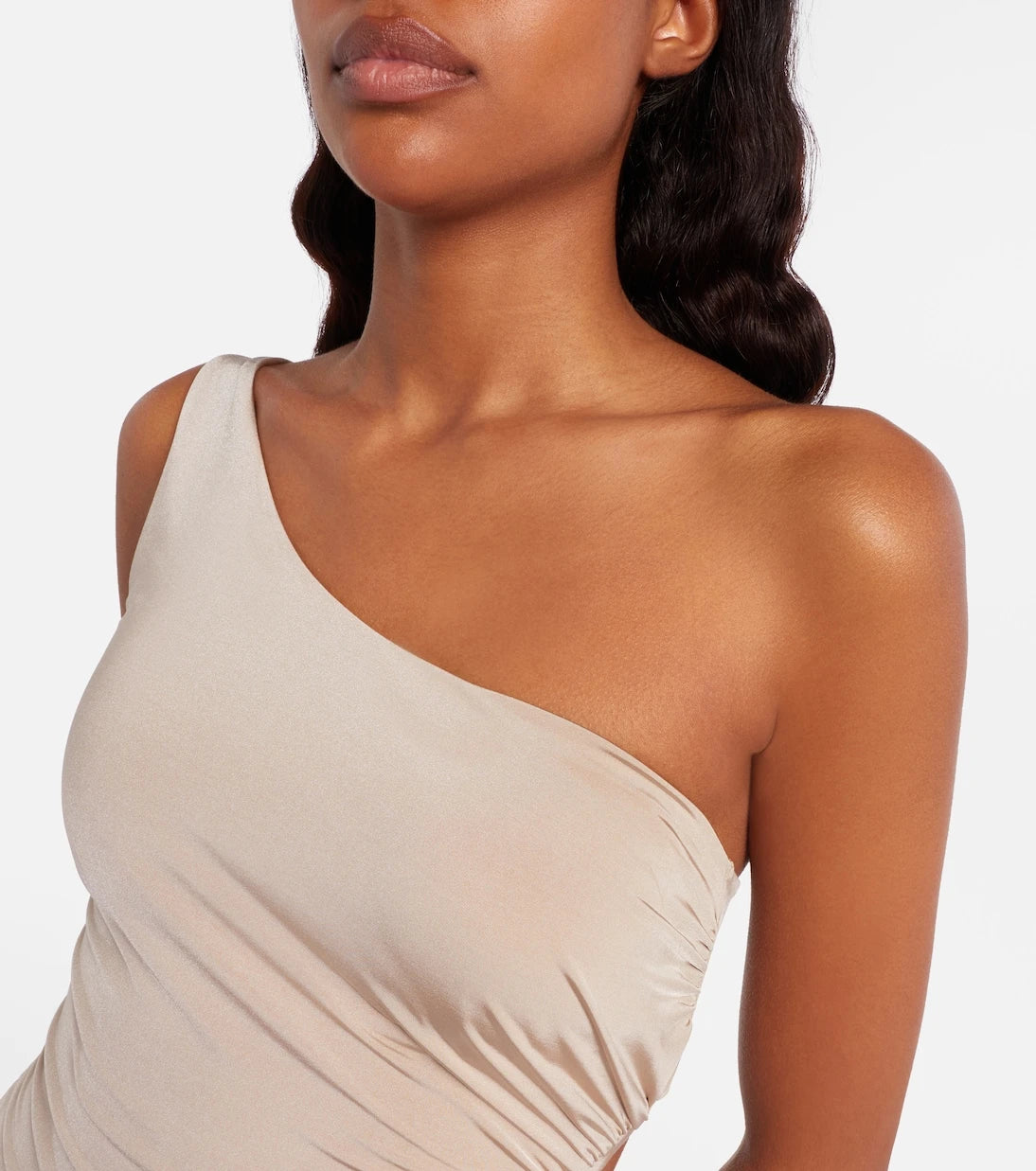 Max Mara - Canarie ruched one-shoulder swimsuit