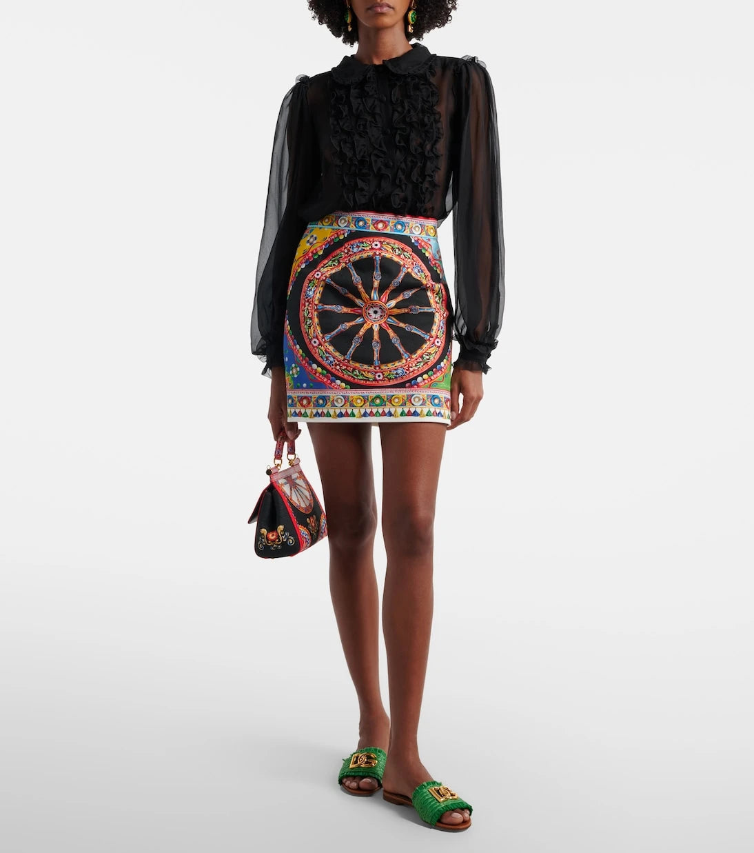 Dolce&Gabbana - Printed cotton miniskirt