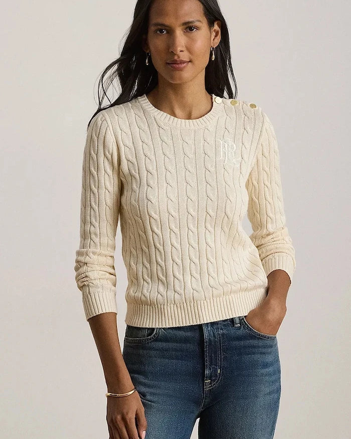Lauren Ralph Lauren pamuklu kadın kazak