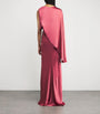 Pink Satin Asymmetric Gown