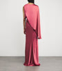 Pink Satin Asymmetric Gown