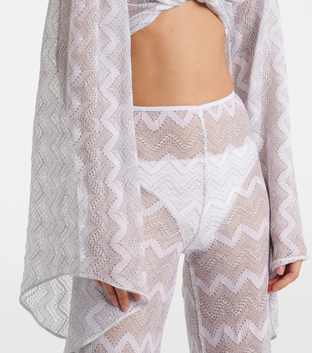 Missoni - Zigzag lamé crop top