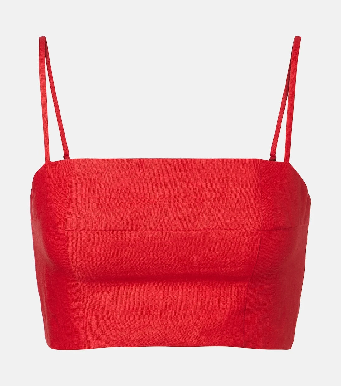 Staud - Federico linen crop top