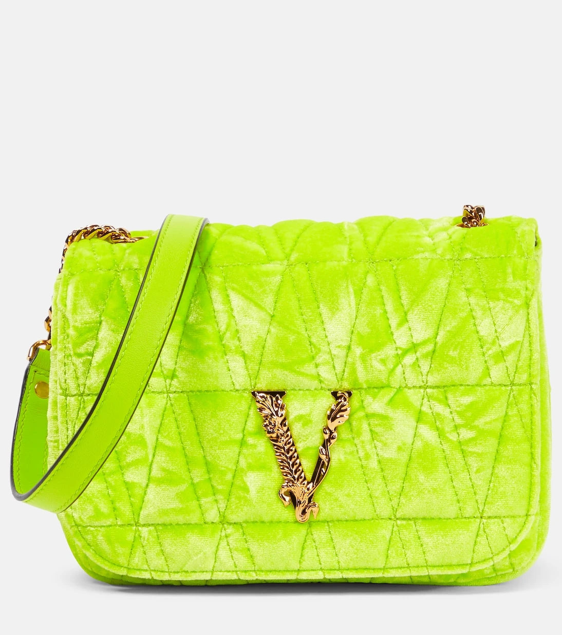 Versace - Virtus Small velvet shoulder bag