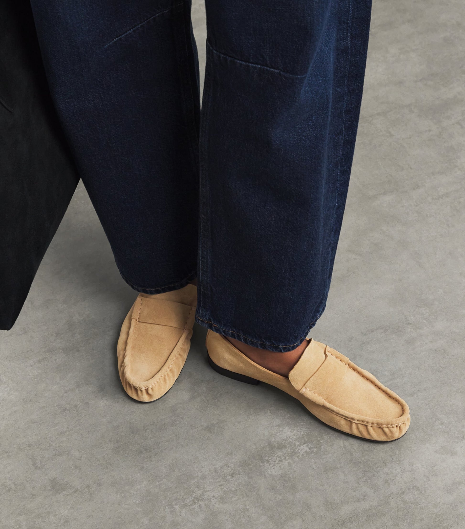 Yellow Soft Suede Loafers
