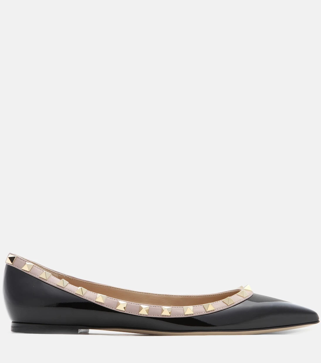 Valentino Garavani - Rockstud patent leather ballet flats