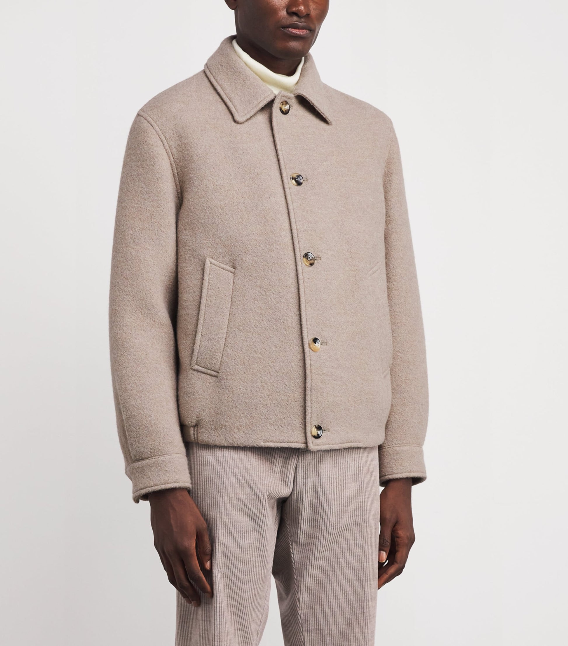 Agnona Brown Alpaca Pressed Spazzolino Overshirt