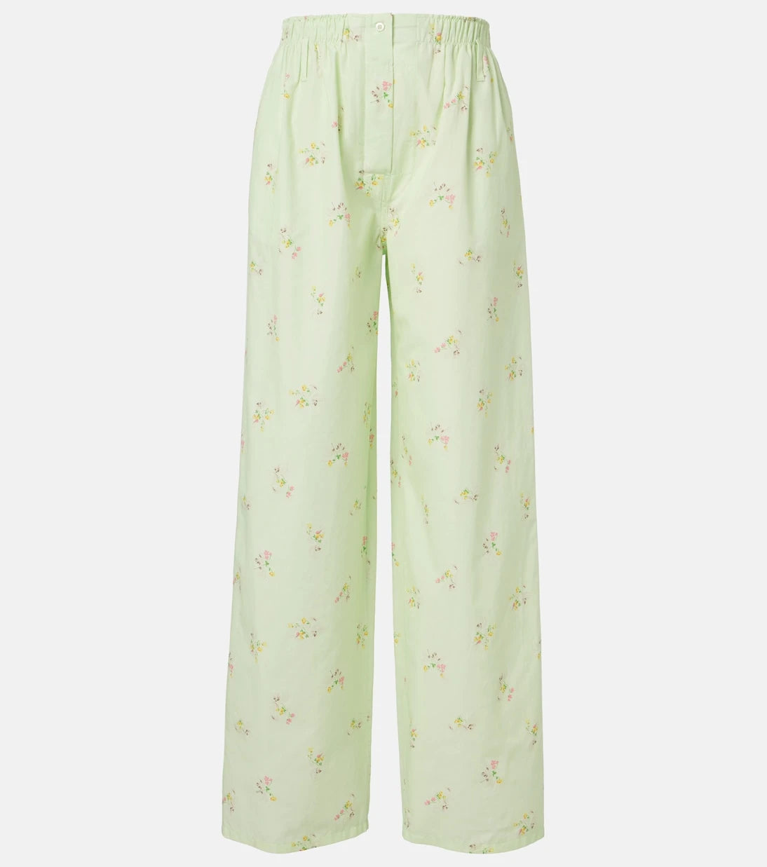 Prada - Floral cotton wide-leg pants