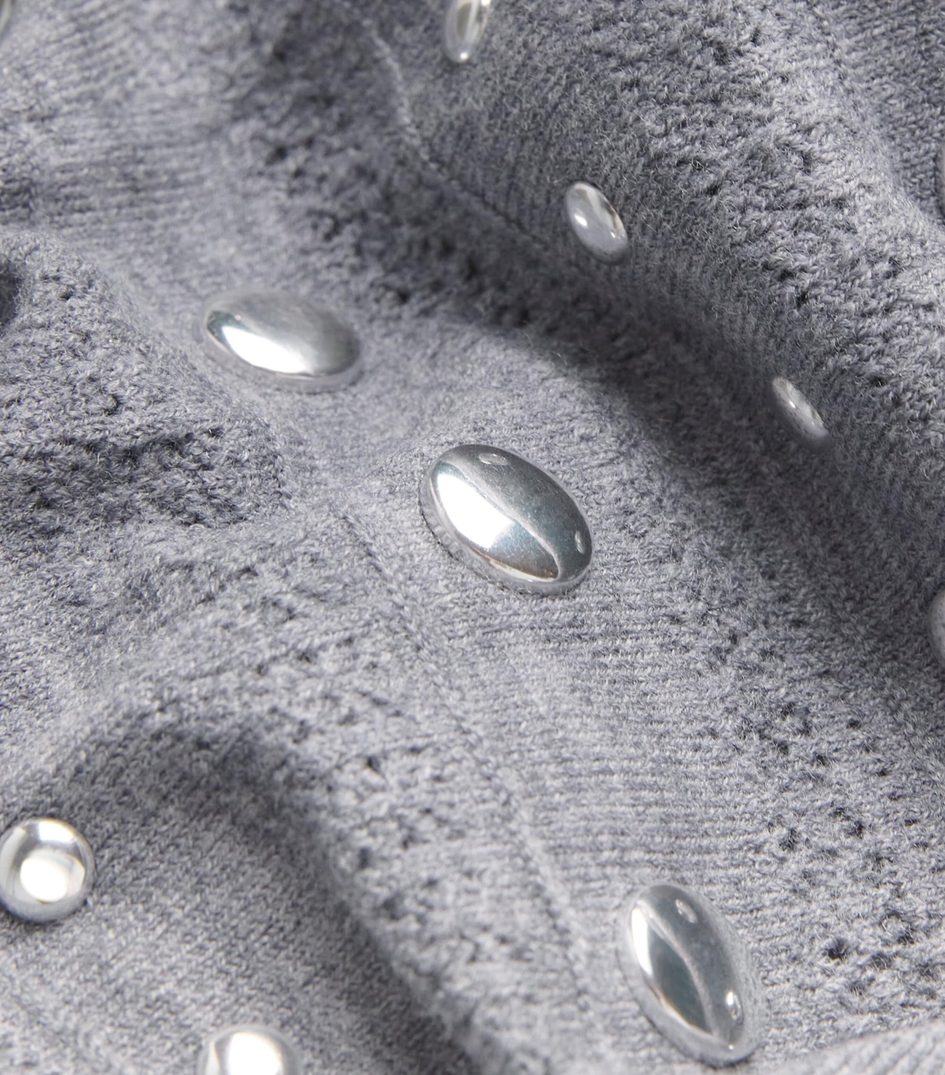 Wool-Blend Studded Maxi Dress GREY