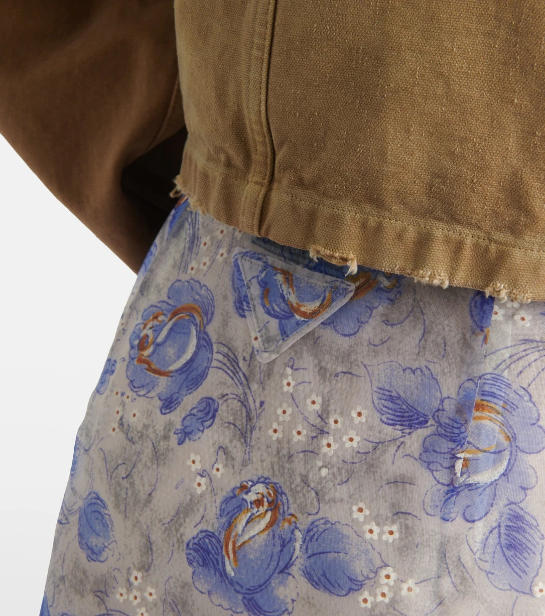 Prada - Floral sheer chiffon pencil skirt
