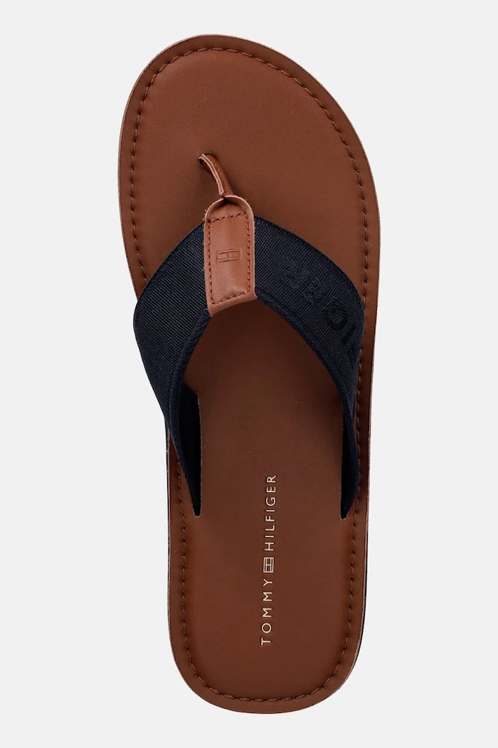Tommy Hilfiger Erkek Parmak Arası Terlik HILFIGER LEATHER BEACH SANDAL