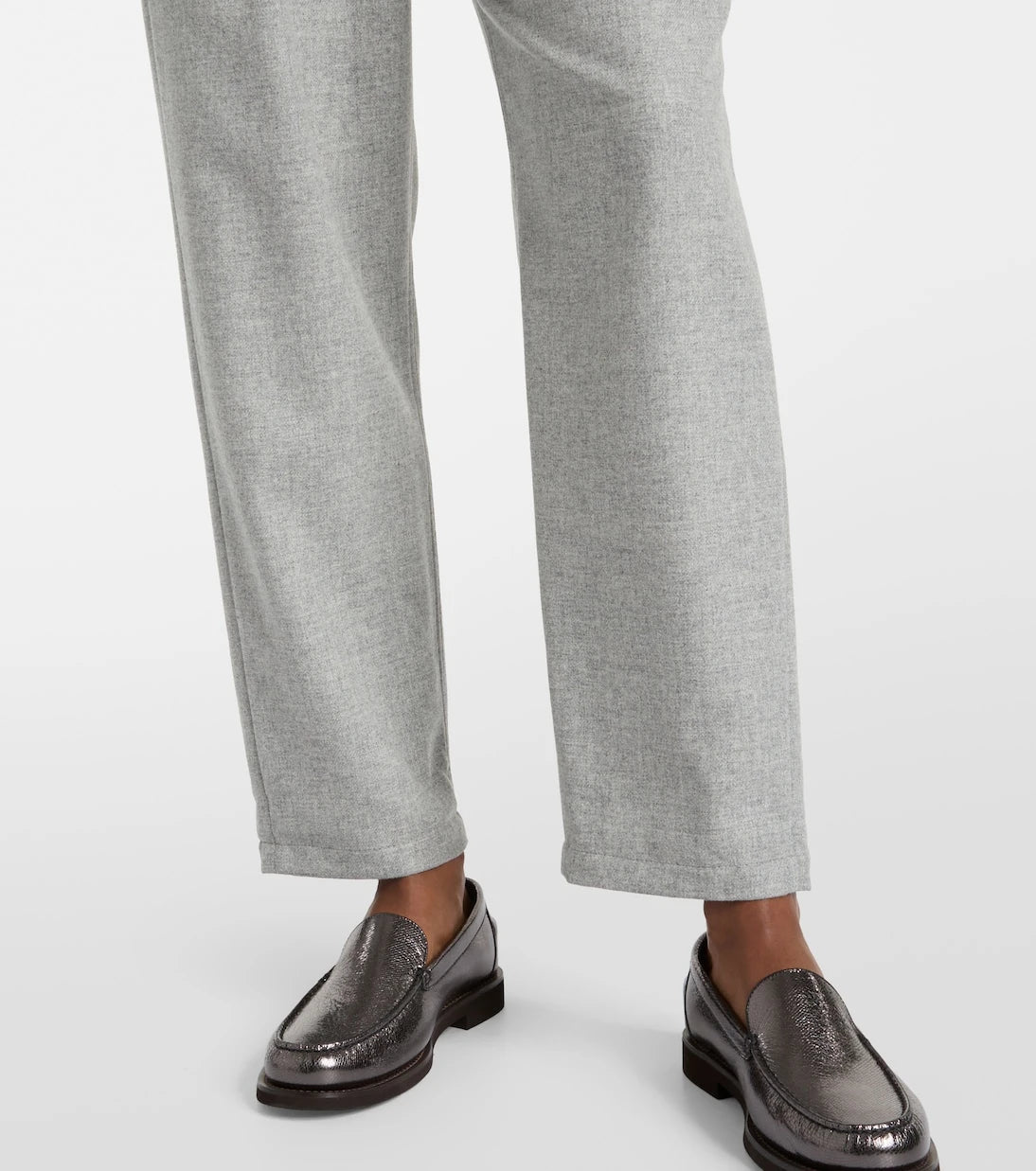 Brunello Cucinelli - Cropped wool and cashmere straight pants