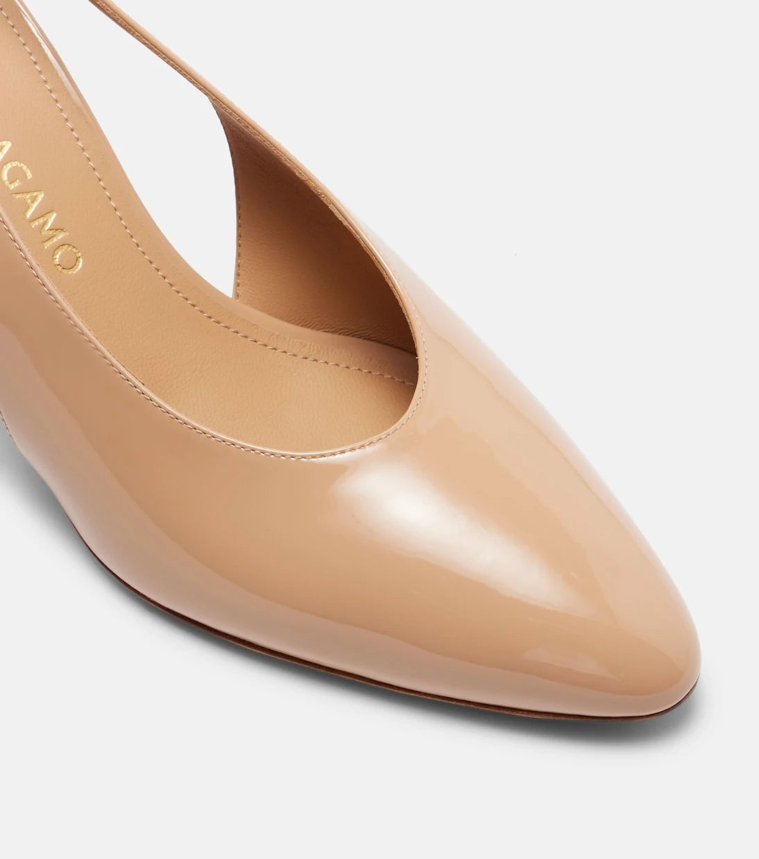 Ferragamo - Tessie 70 leather slingback pumps