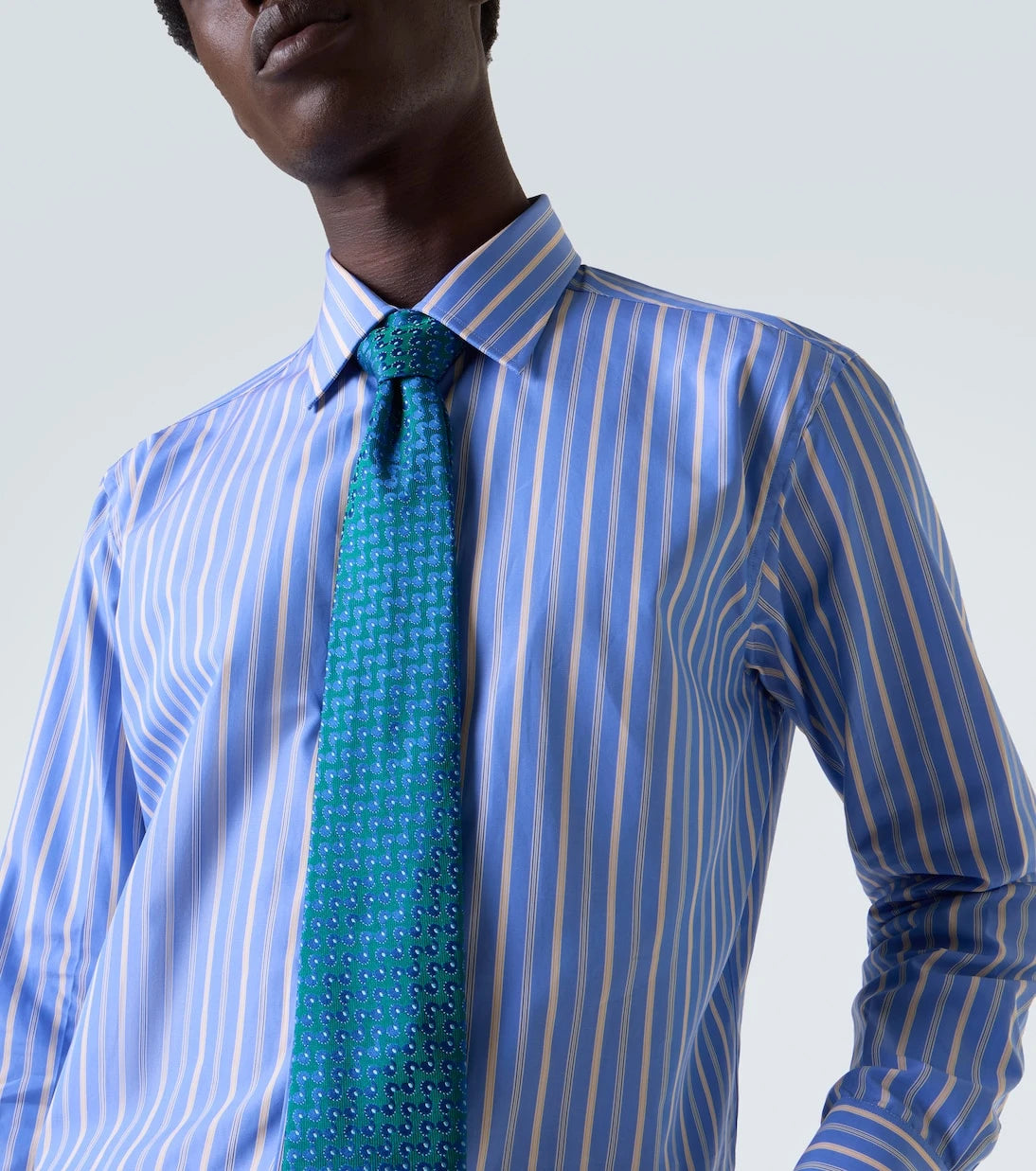 Charvet - Striped cotton poplin shirt