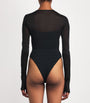 Nensi Dojaka Black Long-Sleeve Angular Bodysuit